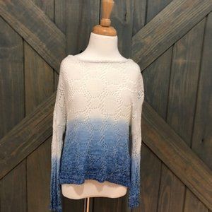 ⭐️BOGO⭐️Girls ombre crochet long sleeve sweater